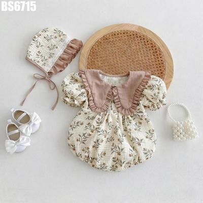 Đồ sơ sinh Bodysuit cho bé gái sơ sinh kèm mũ bé gái 1 2 tuổi MINTSCLOSET Mint's Closet - BS6425