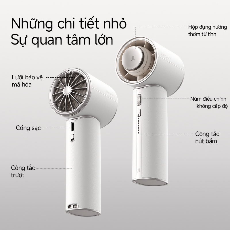【Mới】Quạt cầm tay JisuLife Pro1 Mini gió mạnh pin dài màn hình LED quạt để bàn di động thêm tinh dầu/nước hoa | BigBuy360 - bigbuy360.vn