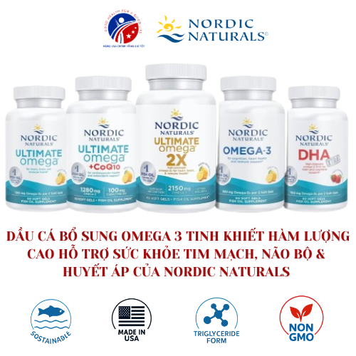 Dầu Cá Omega 3 Nordic Naturals Ultimate Omega Vitamin D3 Vị Chanh Của Mỹ [NHIỀU LOẠI]