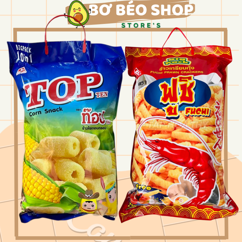 Bim bim vị Tôm FUCHI khổng lồ - Bim bim ngô khổng lồ Thái lan date mới