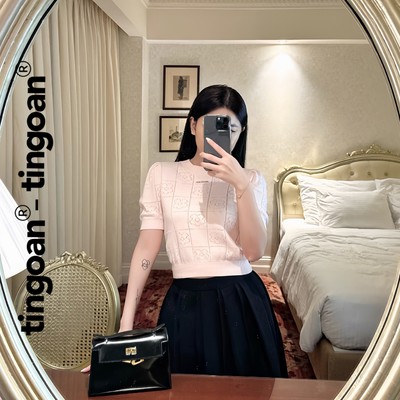 TINGOAN® x KOL - Áo len crop lửng in vân hoa FLOWER TOP