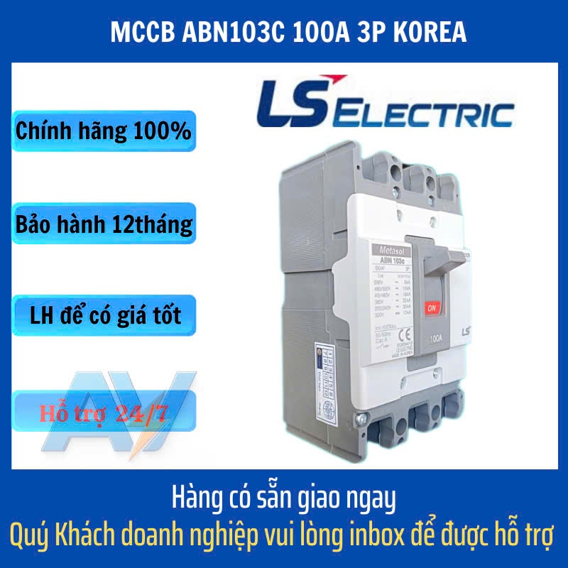 ABN103C, MCCB LS ABN103C 100A 3P 22kA