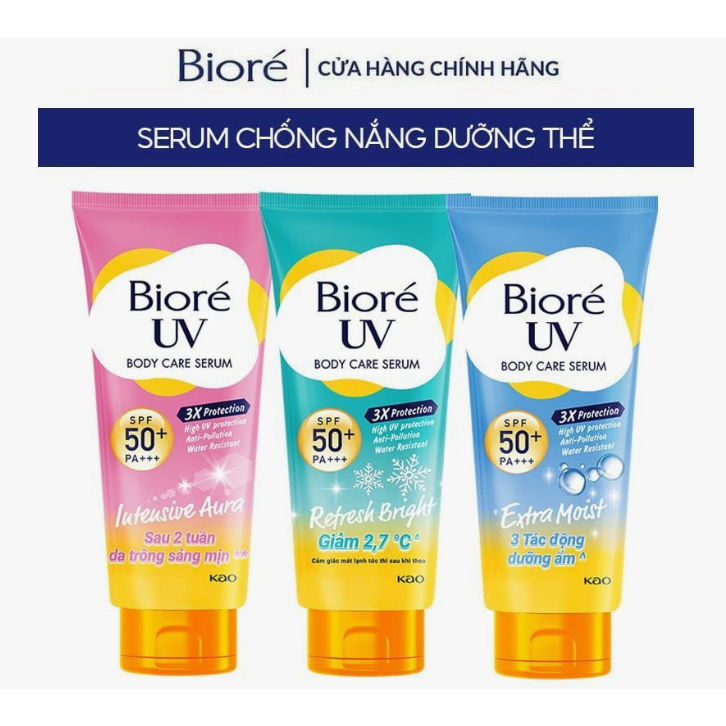 chống nắng dưỡng thể Bioré UV Anti-Pollution Body Care Serum Extra Moist