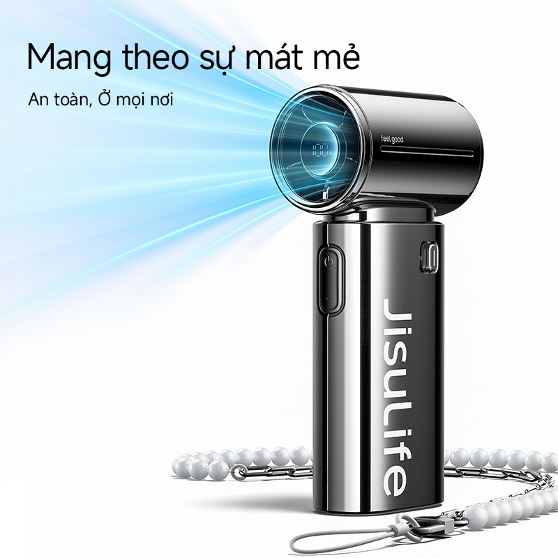 【Mới】Quạt cầm tay mạ điện JisuLife 9S mini gió mạnh pin bền nhẹ dễ mang theo dùng văn phòng du lịch ngoài trời | BigBuy360 - bigbuy360.vn