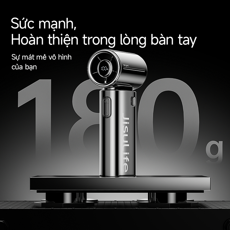 【Mới】Quạt cầm tay mạ điện JisuLife 9S mini gió mạnh pin bền nhẹ dễ mang theo dùng văn phòng du lịch ngoài trời | BigBuy360 - bigbuy360.vn