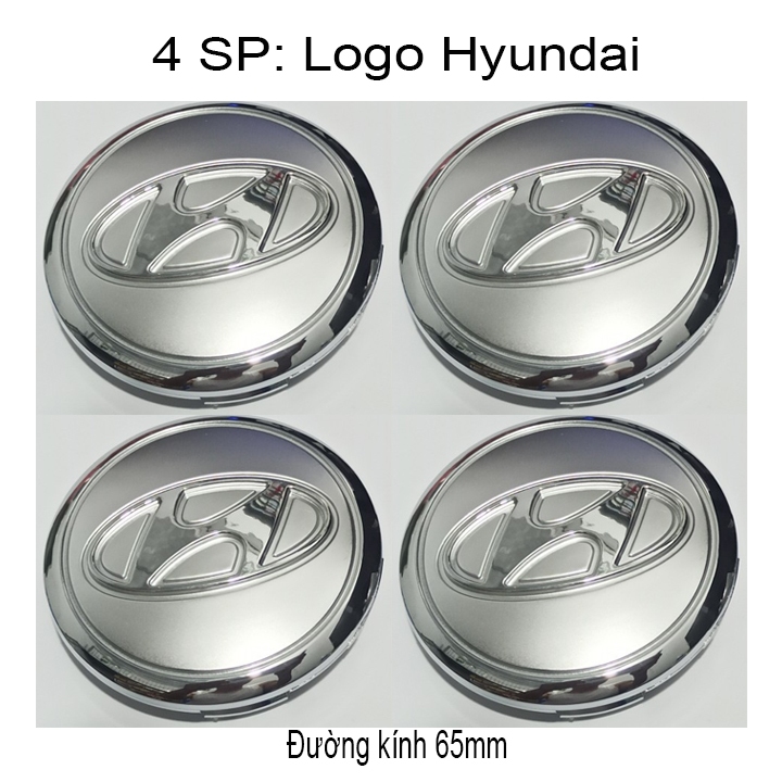 Logo Hyundai, chụp mâm, chụp lazang cho dòng xe Hyundai đường kính 65mm. Chất liệu nhựa ABS cao cấp.