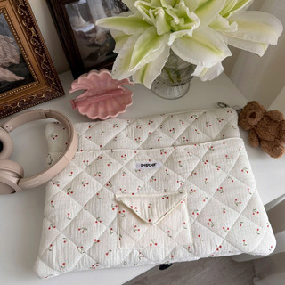 Túi Đựng Laptop 3 Ngăn 15-15,6 inch Chần Bông Chống Sốc Pepper Clothing Túi Laptop Macbook Ipad Hoa Nhí Xinh Xắn - Lap