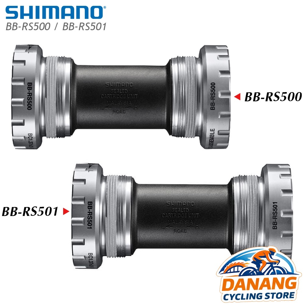 Trục Giữa BB Cốt Rỗng Xe Đạp SHIMANO BB RS500 RS501 BSA (BB Vặn) – Chính Hãng, Không Hộp