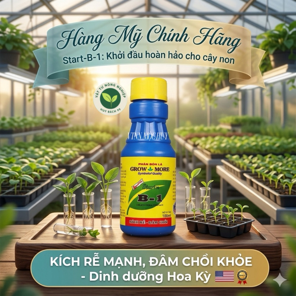 Phân bón lá B1 Mỹ Grow More Super B1 100ml kích rễ mạnh phục hồi cây yếu kích chồi lá xanh tốt