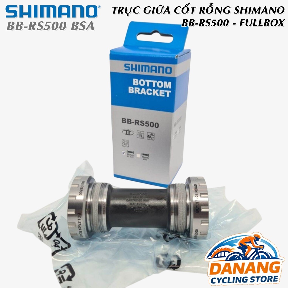 Trục Giữa BB Cốt Rỗng Xe Đạp SHIMANO BB RS500 BSA (BB Vặn) – Full Box Chính Hãng