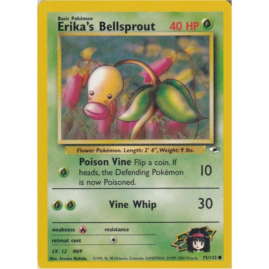 [Thẻ bài Pokemon TCG] Erika's Bellsprout - 75/132 - Common Unlimited