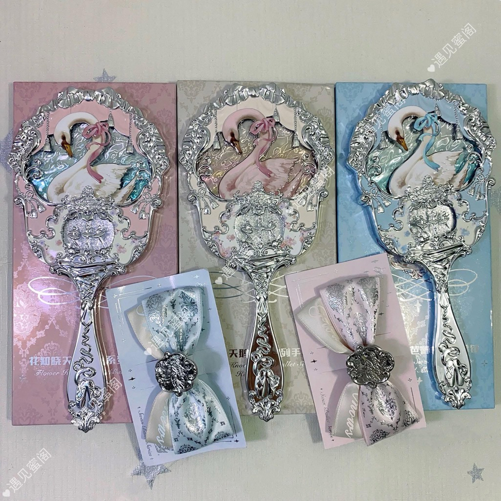[Sẵn Swan Be - Hỏa Tốc] 🦢 Gương Cầm Tay Thiên Nga Hồng - Be Swan Ballet Chính Hãng