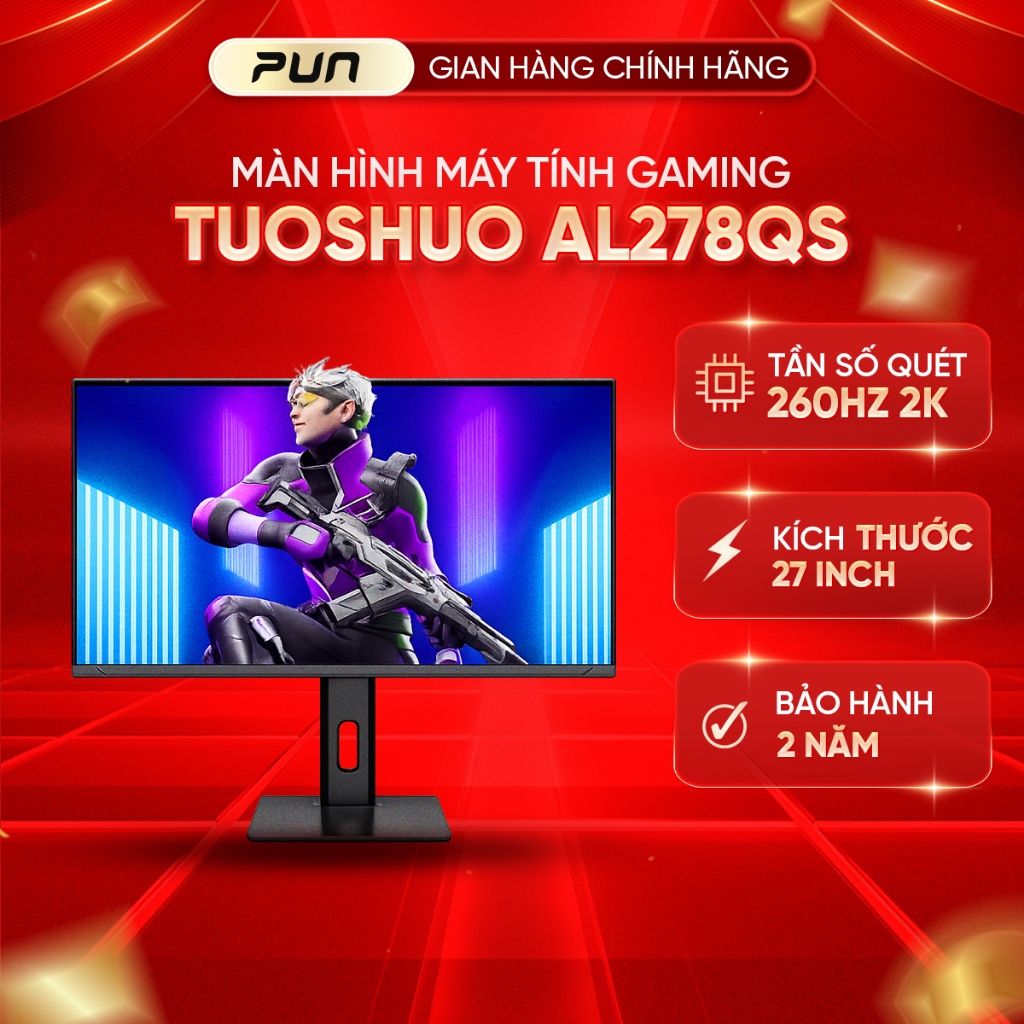 [CHÍNH HÃNG - FULL VAT] Màn Hình Tuoshuo 27” 2K 260Hz AL278QS | Fast IPS, 95% DCI-P3, Gaming/Đồ Họa