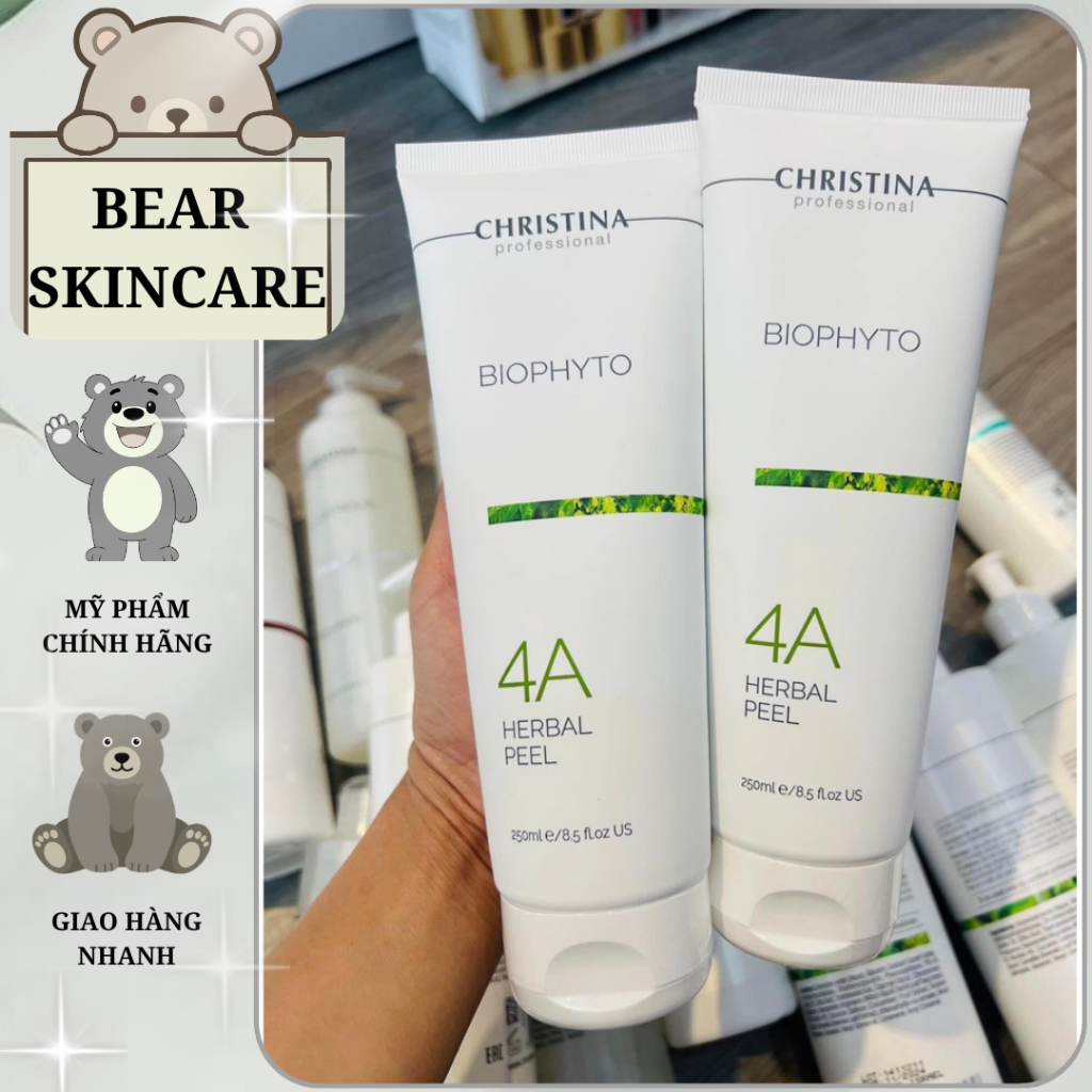 [Chính hãng] Mask tẩy da chết sạch sâu peel da loại bỏ mụn cám đầu đen Christina herbal peel 4A mask
