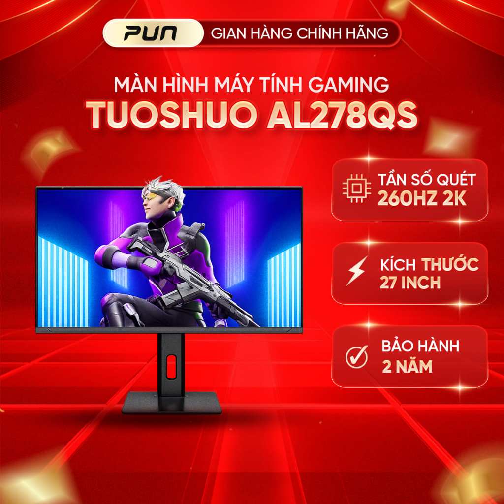 [HỎA TỐC HÀ NỘI] Màn Hình Tuoshuo 27” 2K 260Hz AL278QS | Fast IPS, 95% DCI-P3, Gaming/Đồ Họa