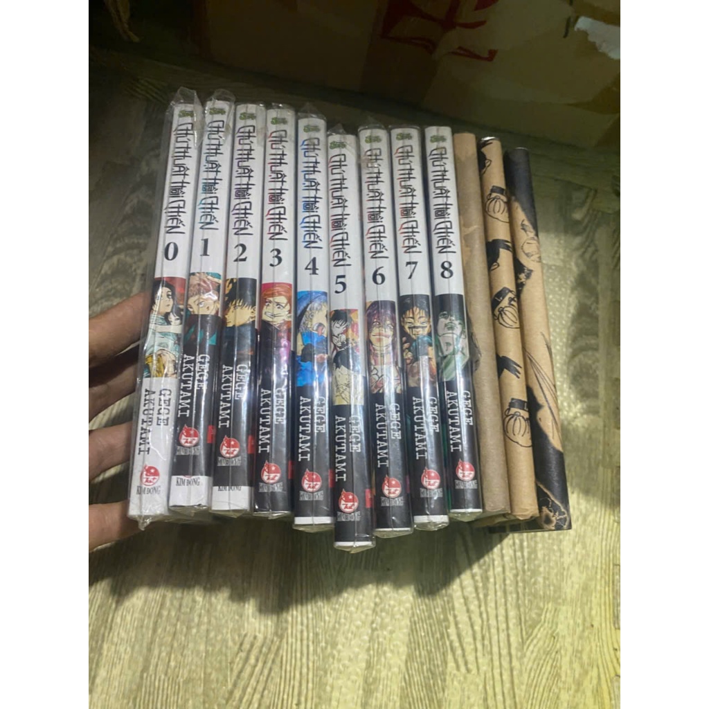 (+post) Bộ 12q vở Chú thuật hồi chiến 0-11 thường+limited JJK Jujutsu Kaisen kèm phụ kiện