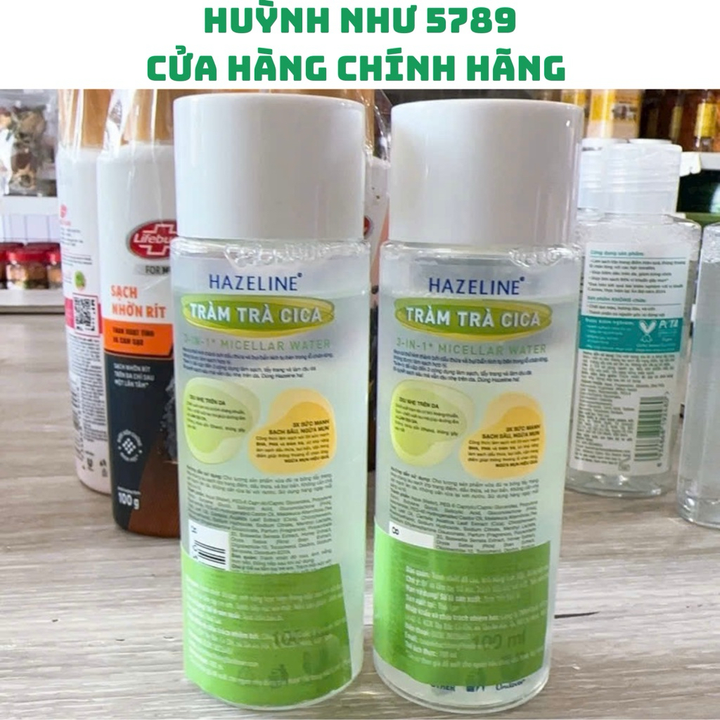 [CHÍNH HÃNG](01 chai)Nước tẩy trang Hazeline tràm trà cica 3in1 100ml