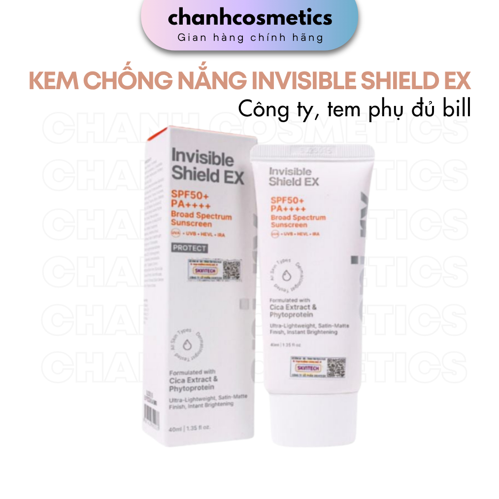 Kem chống nắng Invisible Shield EX 40ml SPF 50+ PA+++ | Cây Rơm Cosmetics CHANH COSMETICS
