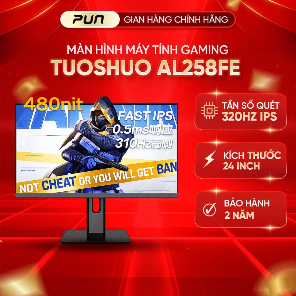 Thanh lý Màn Hình AL258FE - 24.5 inch FAST-IPS 320Hz - Chuyên Game FPS, PUBG, Esports - Tốc độ 1ms -