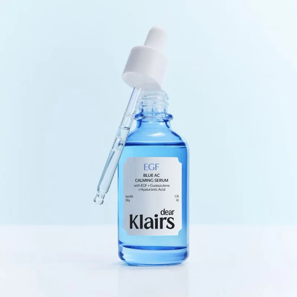 Sẻum Klairs EGF Hyaluronic Acid cấp ẩm, làm dịu, phục hồi da EGF Blue AC Calming Serum 50g