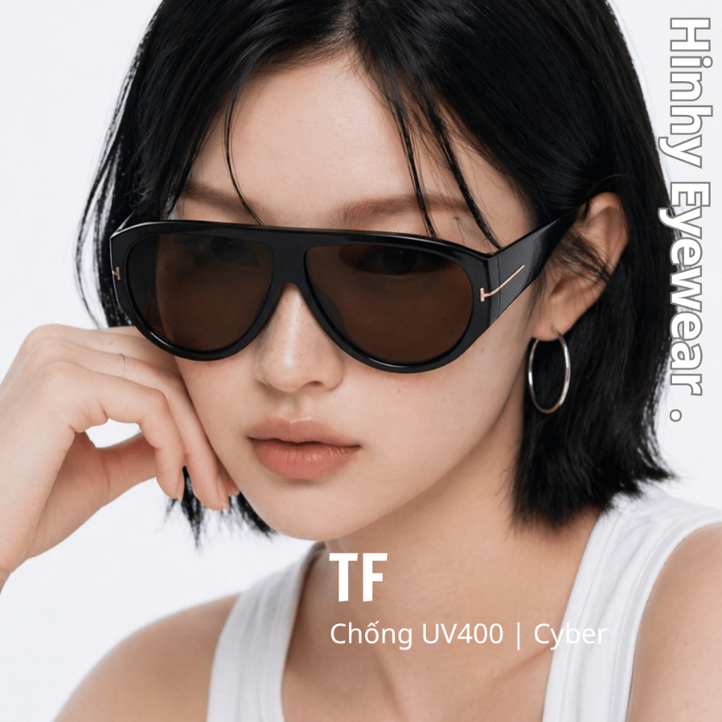 Kính mát bản to TF Cyberpuck chống tia UV400 Tiệm Kính Hinhy phong cách bảo hộ