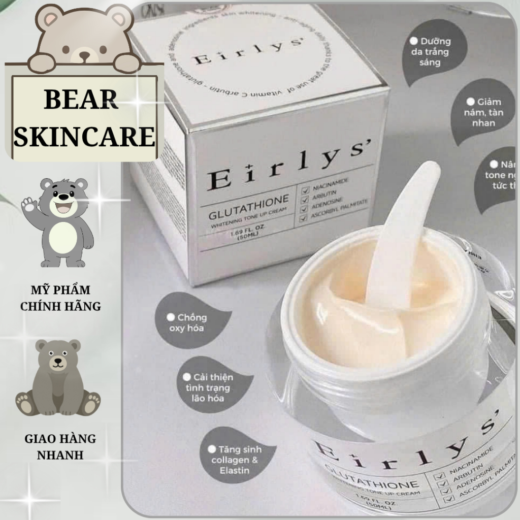 [Chính hãng] Kem dưỡng ban ngày Tone up dưỡng trắng da Eirlys' 50 ml