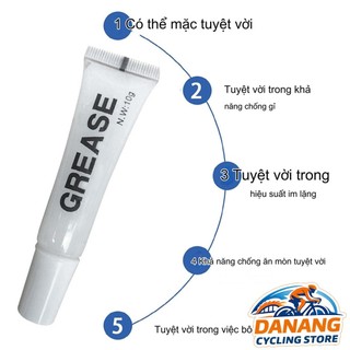 Mỡ Bôi Trơn Xe Đạp Grease 10G – Bảo Dưỡng Cối Líp Ratchet Pawl Vòng Bi Ceramic
