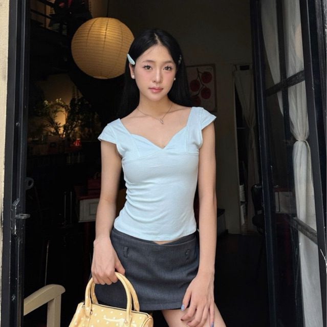 Áo Thun Berry Dáng Body Chất Cotton Zip Co Giãn ( Áo Cúp Ngực Berry) | BigBuy360 - bigbuy360.vn