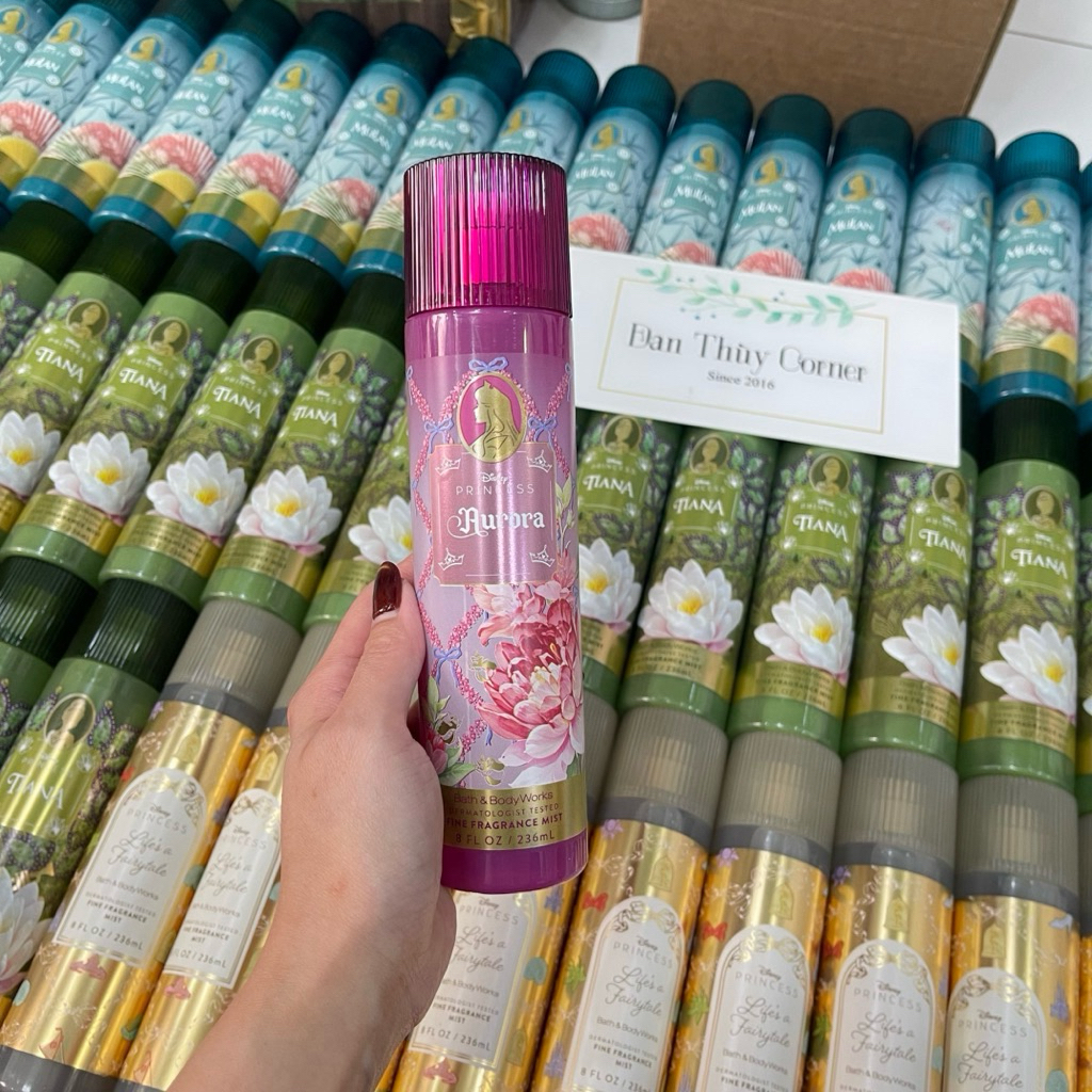 Disney Princess Collection – Xịt thơm Body Mist 236ml – Hương hoa & trái cây ngọt Aurora/Tiana/Mulan/Rapunzel/Fairytale | BigBuy360 - bigbuy360.vn