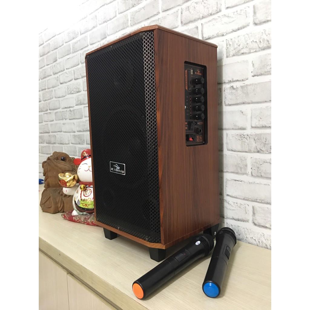 Loa Vali Kéo Di Động Karaoke Bluetooth Kiomic K88 Âm Thanh Siêu Đỉnh(Tặng 2 micro không dây hát cực 