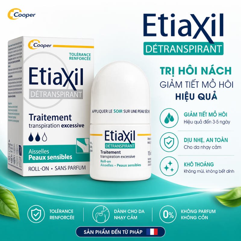 Lăn Khử Mùi Etiaxil Giảm Mồ Hôi Chính Hãng Pháp - 15ml