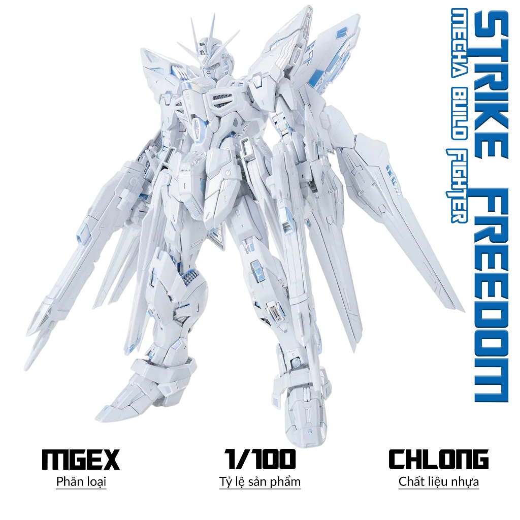 Mô hình MGEX Strike Freedom Twilight Coating, 1/100 Changlong 7701, Đồ chơi lắp ráp nhựa