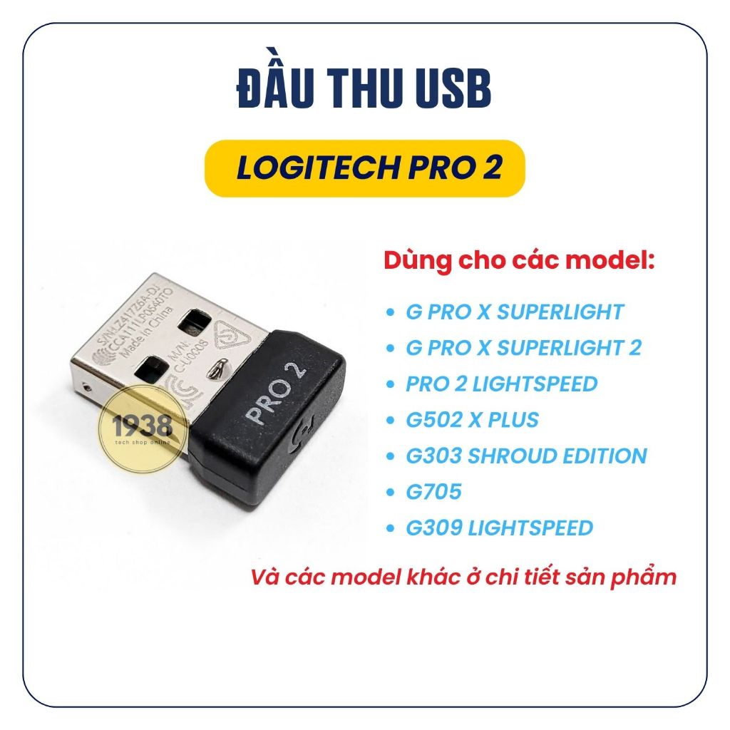 (Mới 100%) Đầu Thu USB Receiver Logitech G Pro X Superlight 2, Pro 2 Lightspeed,...