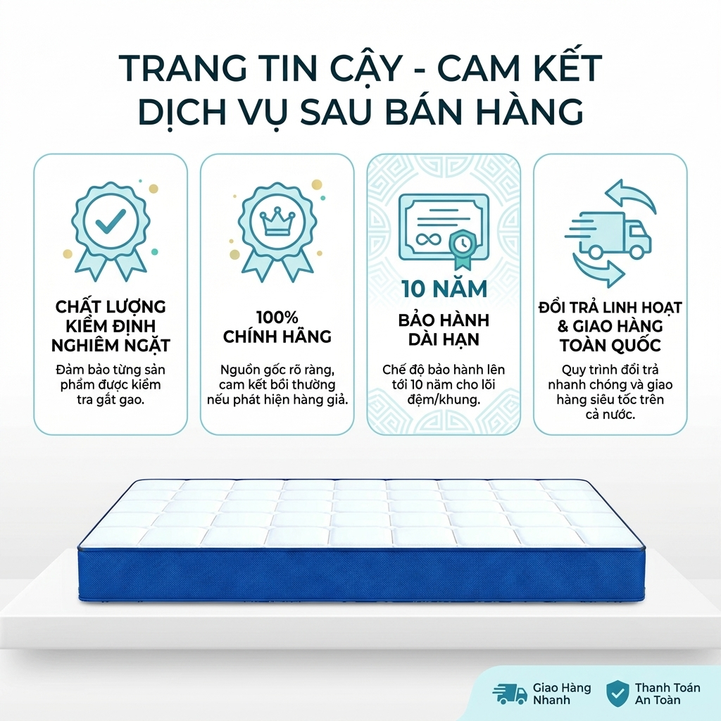 [TẶNG GỐI] Nệm Lò Xo Lumoo 1m8 x 2m - đệm giường Giảm Đau Lưng Hiệu Quả, Nâng Đỡ 7 Vùng Cơ Thể | BigBuy360 - bigbuy360.vn