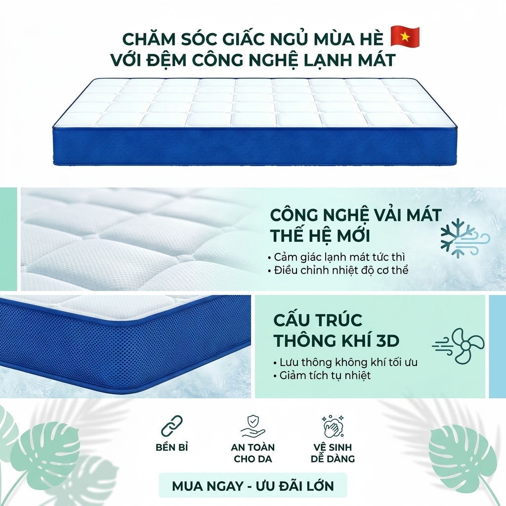 [TẶNG GỐI] Nệm Lò Xo Lumoo 1m8 x 2m - đệm giường Giảm Đau Lưng Hiệu Quả, Nâng Đỡ 7 Vùng Cơ Thể | BigBuy360 - bigbuy360.vn