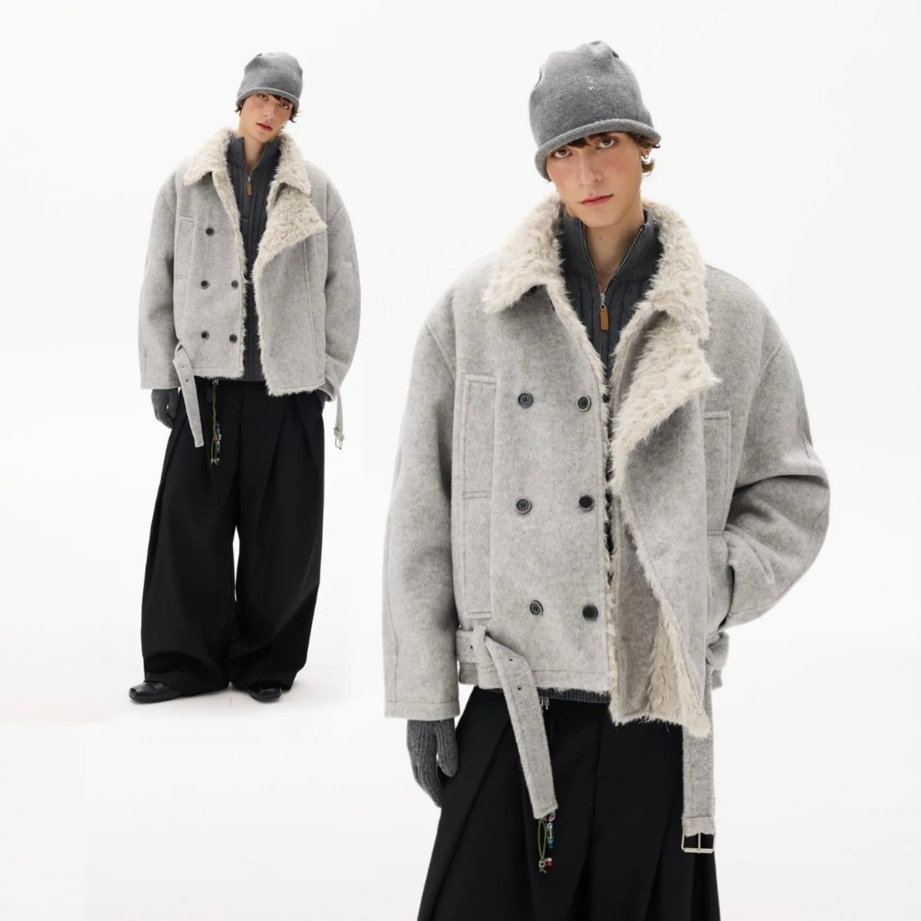 [ Hàng Sẵn ] Minimalist Men's Winter Shearling Jacket Áo Khoác Lông Cừu Nam Dáng Aviator - RAW RJK2