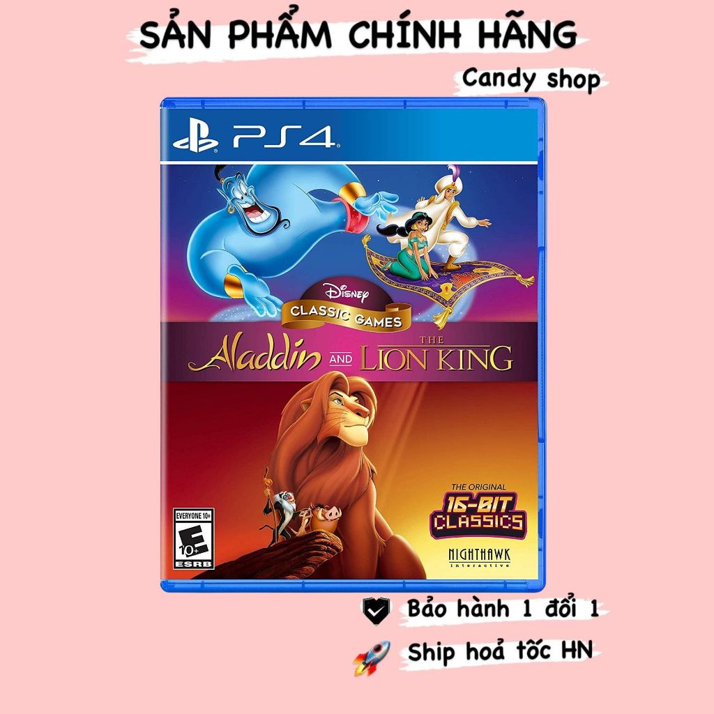 Đĩa Game Disney Classic Games Aladdin and The Lion King PS4