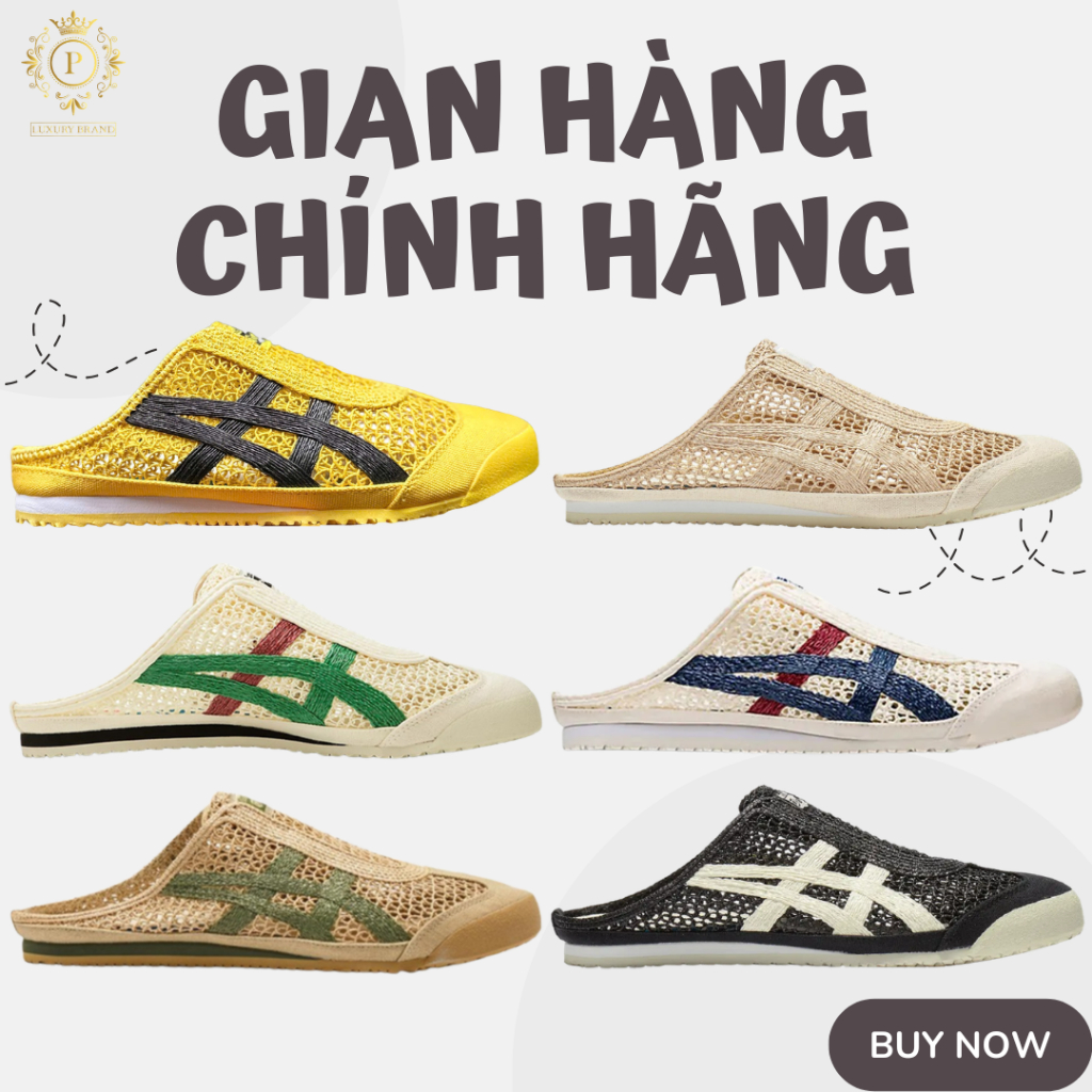 [𝙎𝘼𝙇𝙀 Chính Hãng] Giày Sục Onitsuka Tiger Mexico 66 Sabot Basic Hở Gót Êm Nhẹ Nam Nữ AUTHENTIC