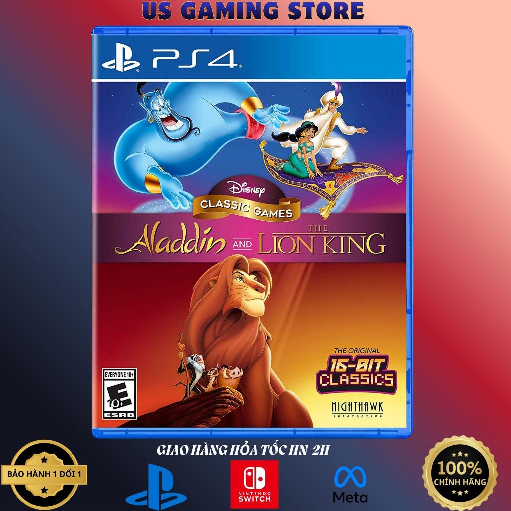 Đĩa Game Disney Classic Games Aladdin and The Lion King PS4