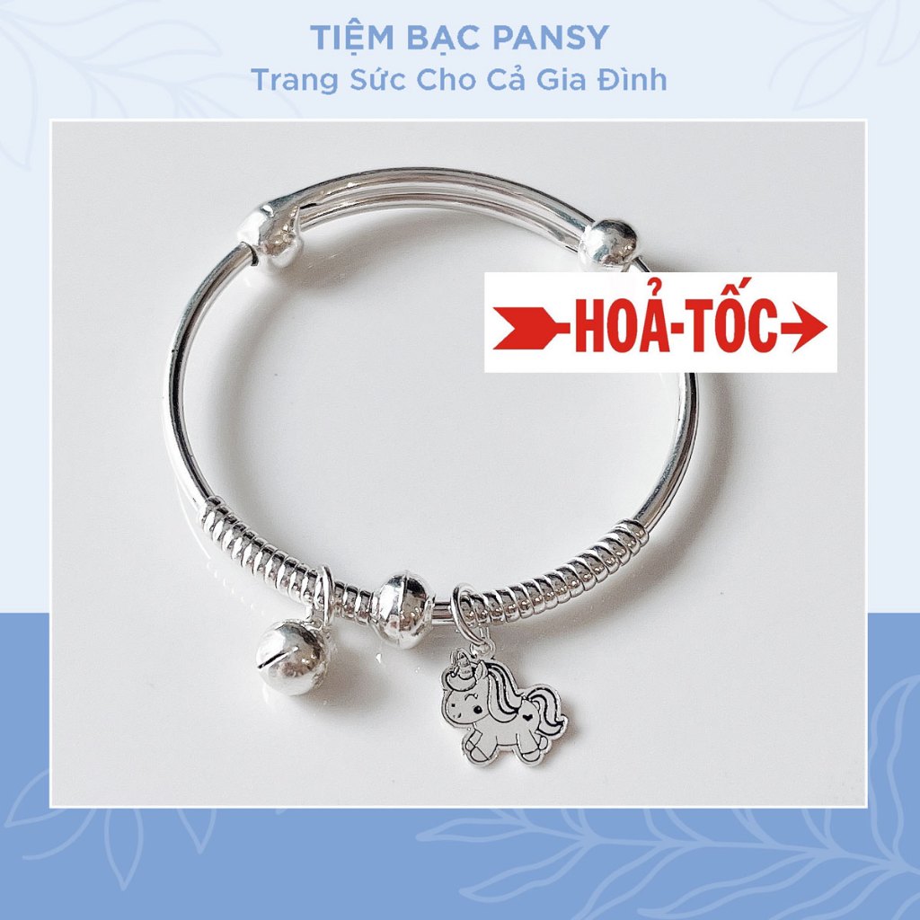 [HOẢ TỐC][Không khắc chữ] Vòng bi trượt điều chỉnh kích cỡ, chất liệu bạc ta cao cấp - TIỆM BẠC PANSY