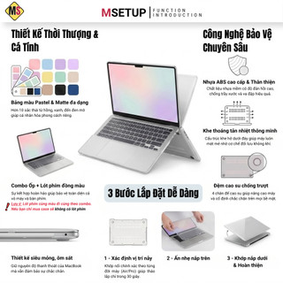 Ốp MacBook Trong Suốt Air M1 M2 M3 M4 M5 Neo, Pro 13 14 16 Inch - Case Nhựa Mềm, Chống Xước Thẩm Mỹ Cao