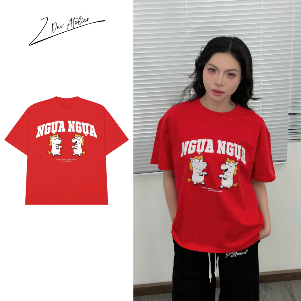 Áo thun local brand Duo Atelier Ngựa Ngựa nam nữ - Unisex Cotton 250GSM - Duo Atelier