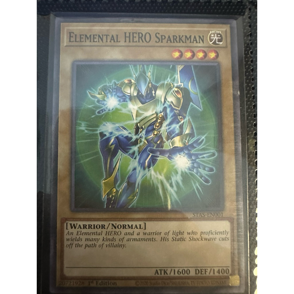 Yugioh TCG Elemental HERO Sparkman STAS-EN001