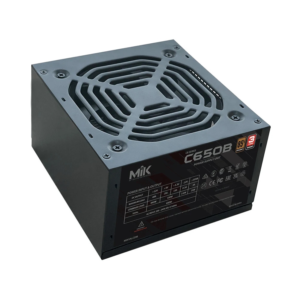 NGUỒN MIK C650B 85% Efficiency