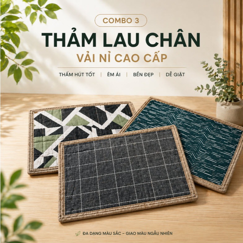 COMBO 2 CÁI Thảm vải dày họa tiết thổ cẩm-【 FHT FSL BS 】
