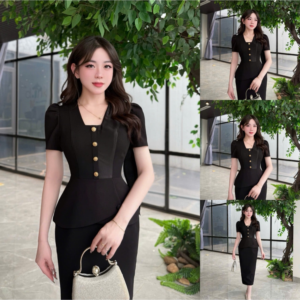 TY113 - Váy Thiết Kế Evii dành cho nữ, Đầm thiết kế liền thân cổ cách điệu dáng bút chì xuông