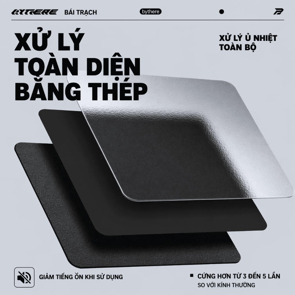 Pad Kính Gaming Bythere TGF1 FPS Esports – Kính Cường Lực Siêu Mượt, Tối Ưu Valorant CS2 Apex | BigBuy360 - bigbuy360.vn