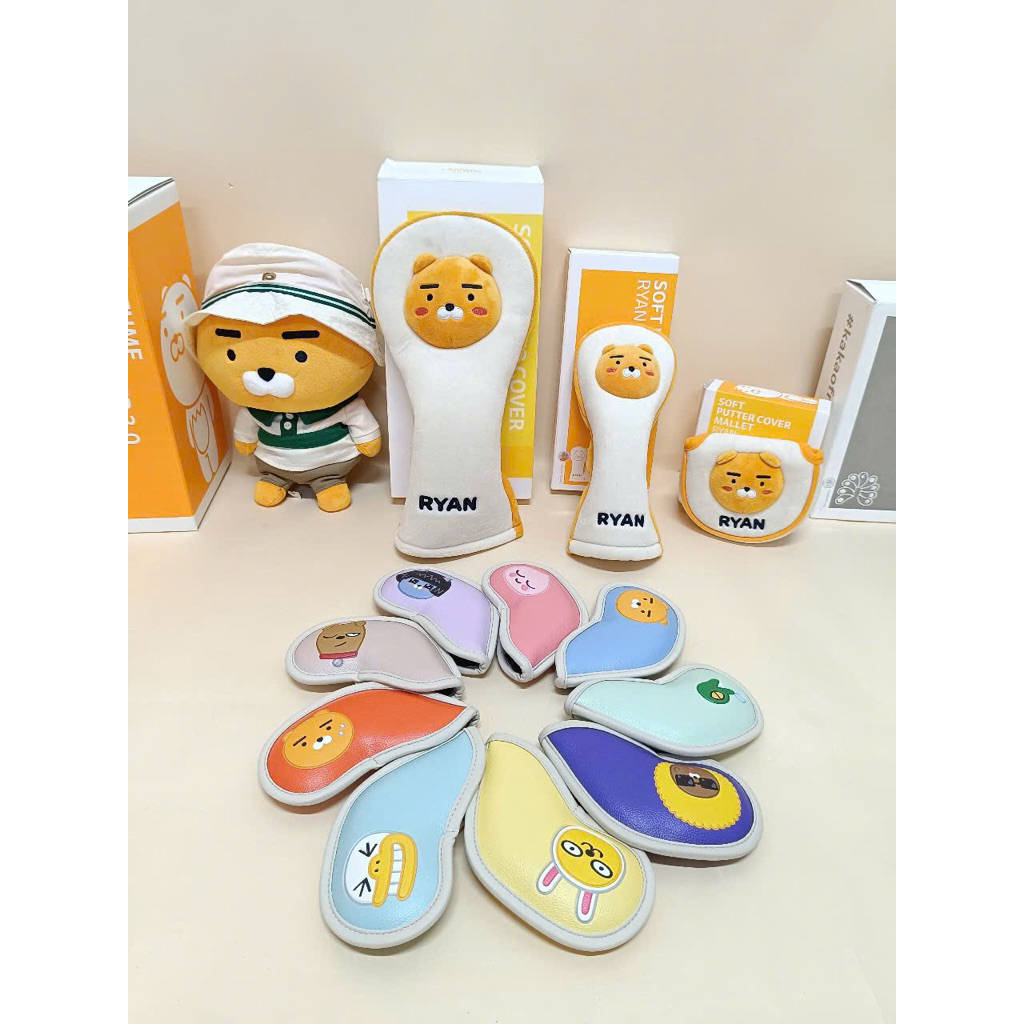 Cover driver Kakao Friends - Cover gậy golf Nhân vật Kakao dễ thương - Bọc đầu gậy golf