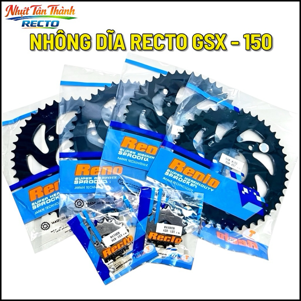 Nhông Dĩa Gsx-R150,Gsx-S150,Gsx Bandit,Gsx 150 Thương Hiệu Recto Thailand