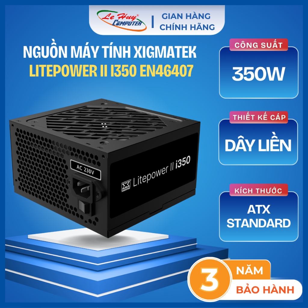 Nguồn Xigmatek Litepower II i350 EN46407/ i450 EN46414/ i550 EN46421/ i650 EN46438 - Hàng Chính Hãng